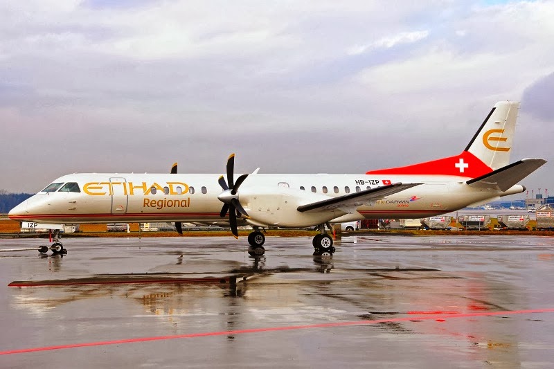 Etihad Regional е с основни бази в Женева и Лугано, Швейцария, и притежава 6 50-местни Saab-2000 и четири ATR-72 турбовитлови самолета.