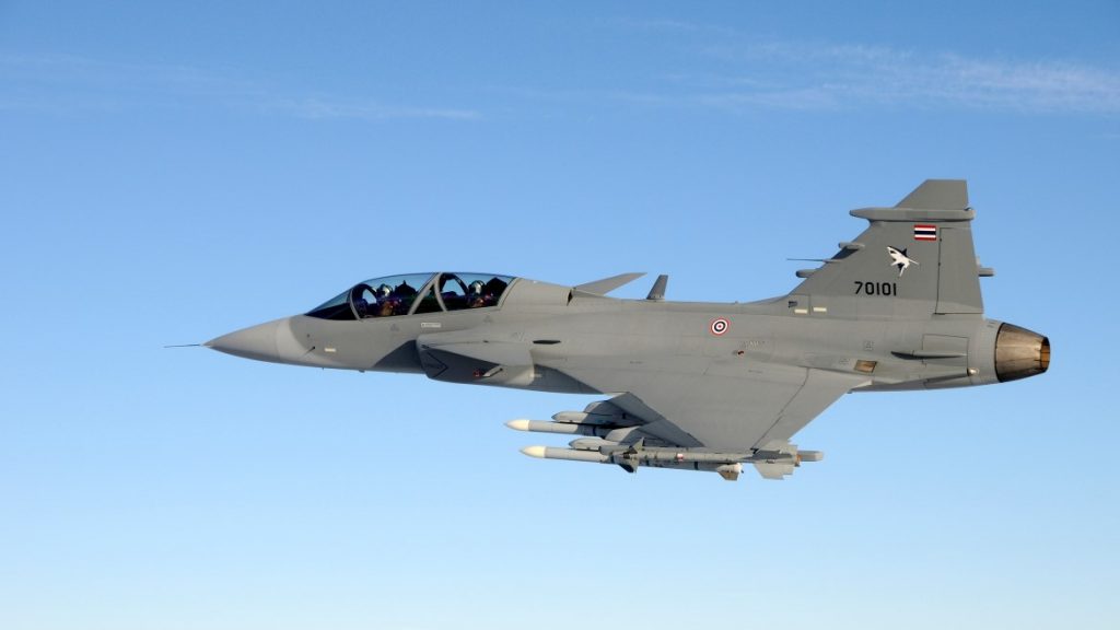 Jas-39 Gripen D от състава на Тайландските ВВС