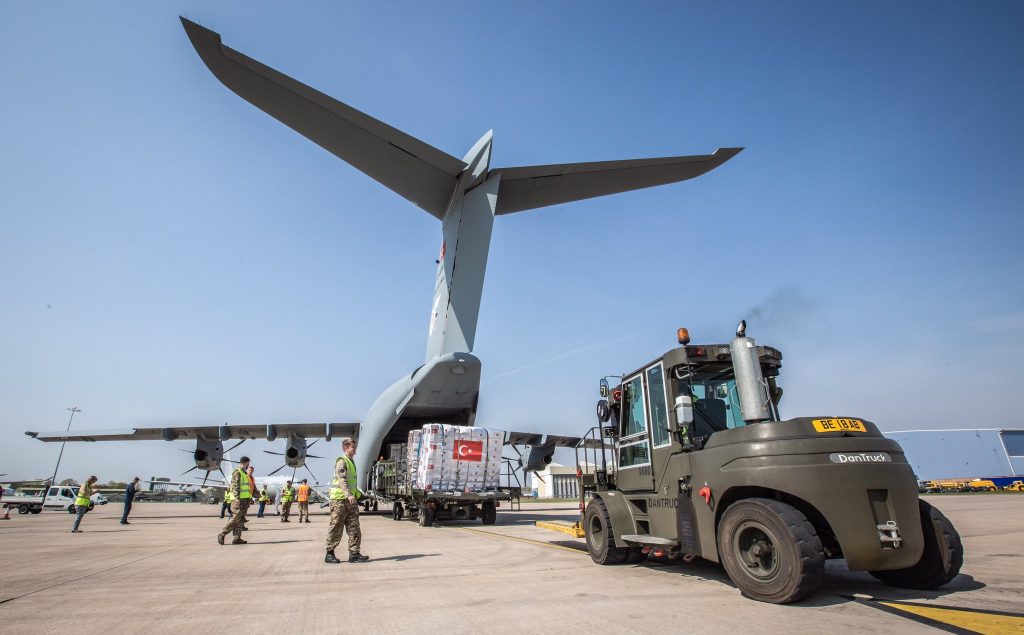 A400M на ВВС на Турция. База Бриз Нортън на Кралските ВВС на Великобритания, 11 април 2020г. Снимка: ВВС на Великобритания