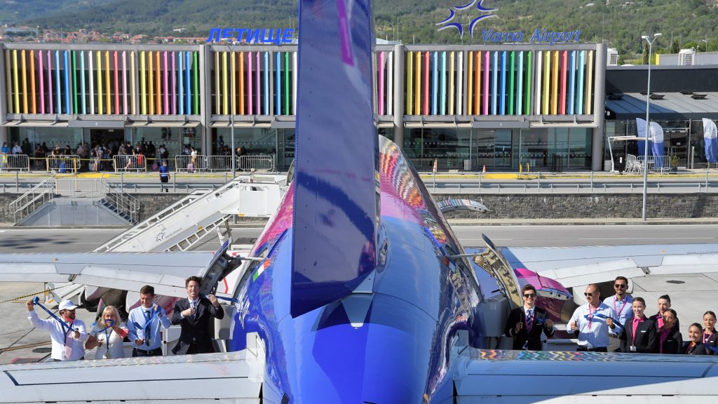 Wizzair A320 на летище Варна. Снимка: Летище Варна