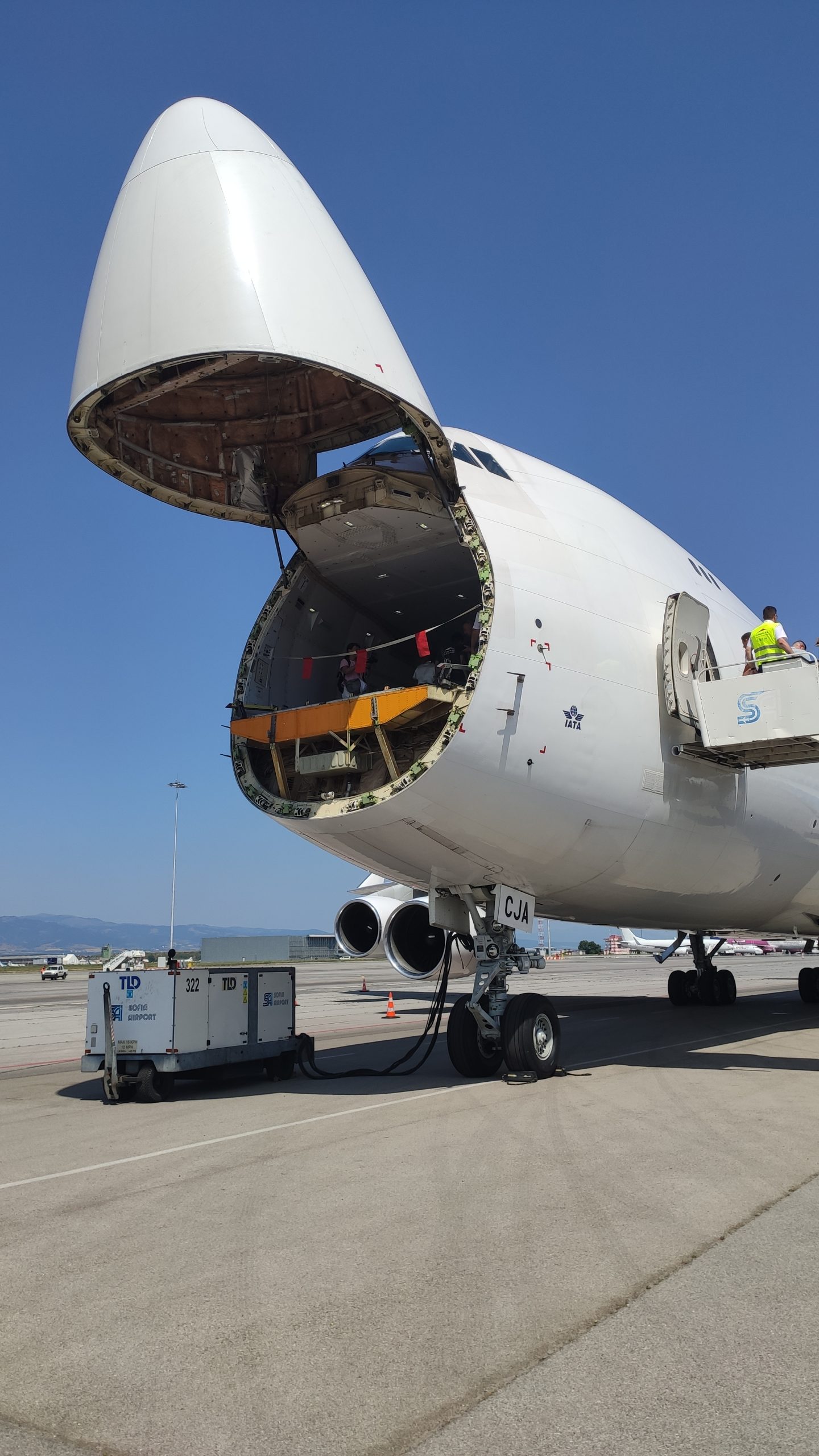 Compass Air Cargo B747F Sofia nose